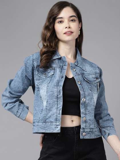 The Roadster Lifestyle
                      Co Cotton Spread Collar Denim Jacket