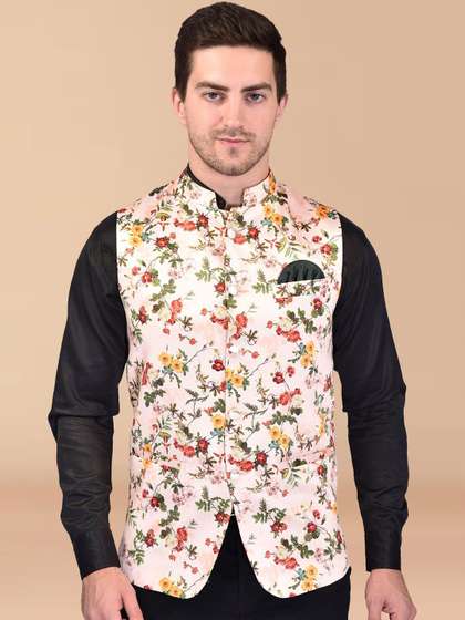BOWLIFESTYLE Printed Nehru Jacket