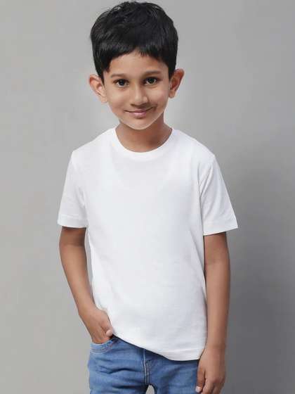 Baba & Baby Kids Monochrome Raw Edge T-shirt
