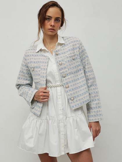 STREET 9 Women
                      Polyester Crop Tailored Jacket