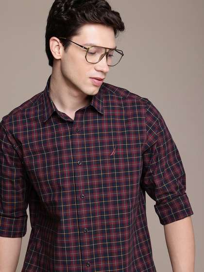Nautica Classic Opaque Checked Casual Shirt