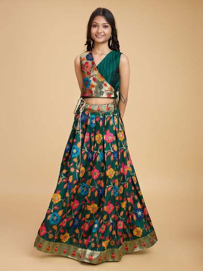 Tasarika Girls Printed
                      Ready to Wear Lehenga &