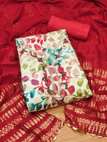 KALINI Printed Unstitched Dress Material