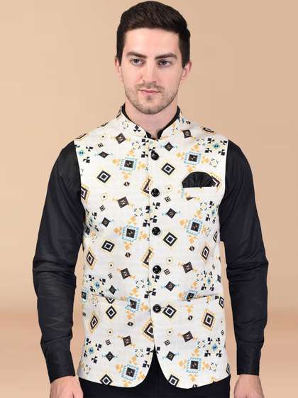 BOWLIFESTYLE Printed Nehru Jackets