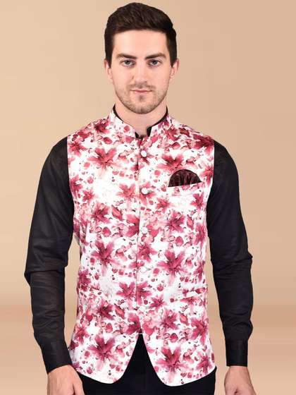 BOWLIFESTYLE Printed Nehru Jacket