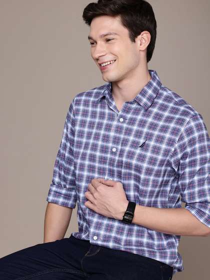 Nautica Classic Opaque Checked Casual Shirt