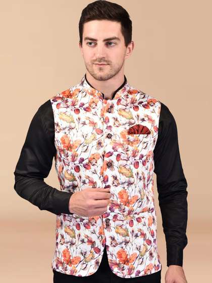 BOWLIFESTYLE Printed Nehru Jacket