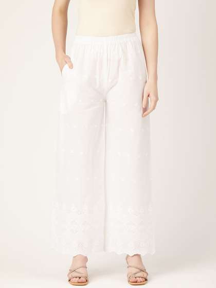 FERANOID Women Embroidered Palazzos