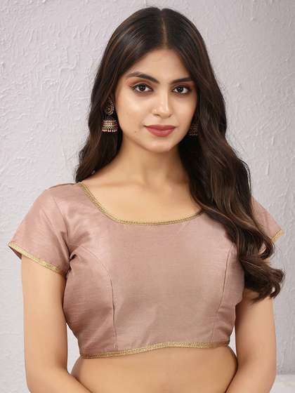 Globon Impex Round Neck Saree Blouse