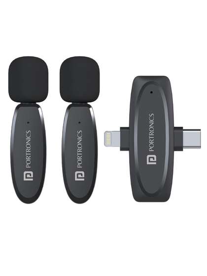 Portronics
                          Vlogmate Dual Mic Omnidirectional Wireless
                          Microphone