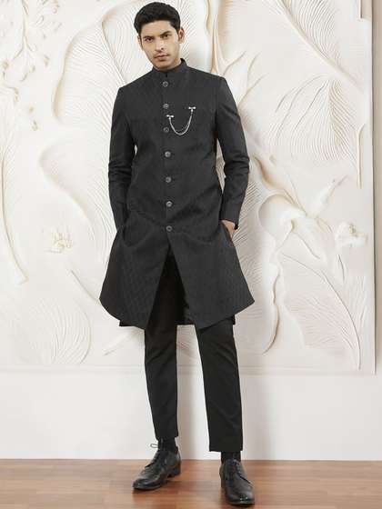 VASTRAMAY Self
                        Design Sherwani Set