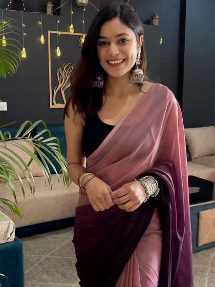 KAYOMMI Ombre Pure
                        Chiffon Ready to Wear Saree