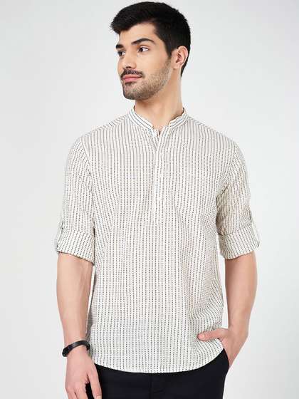 indus route by Pantaloons Pure Cotton Straight Kurta