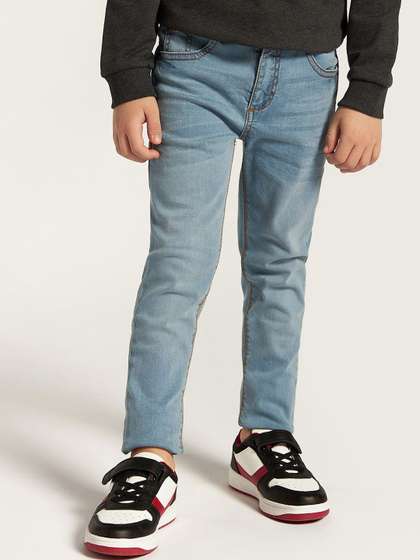 Juniors by Babyshop Boys
                    Cotton Clean Look Mid-Rise Slim Fit Jeans