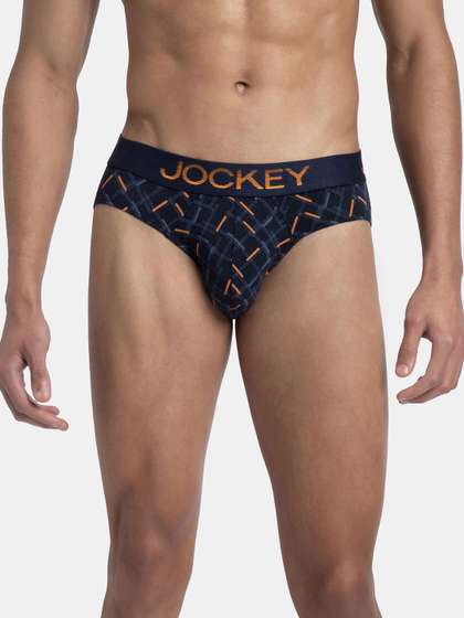 Jockey Super
                          Combed Cotton Elastane Stretch Printed Brief
                          with Ultrasoft Waistband - Fp22