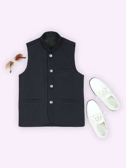 YK Boys Woven Nehru Jackets