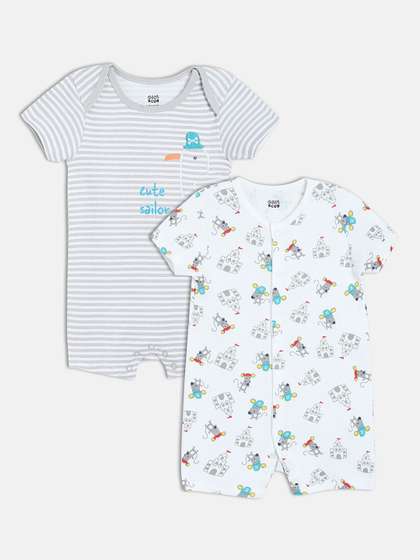 MINI KLUB Boys Pack Of 2
                    Printed Rompers