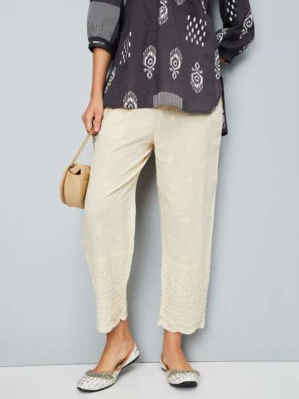 max Women Embroidered Palazzos
