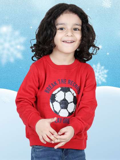 BownBee Boys Full Sleeve
                    Sequined Sweatshirt