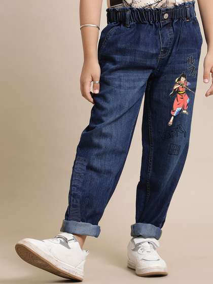 Kids Ville Boys One
                    Piece Printed Light Fade Denim Jeans