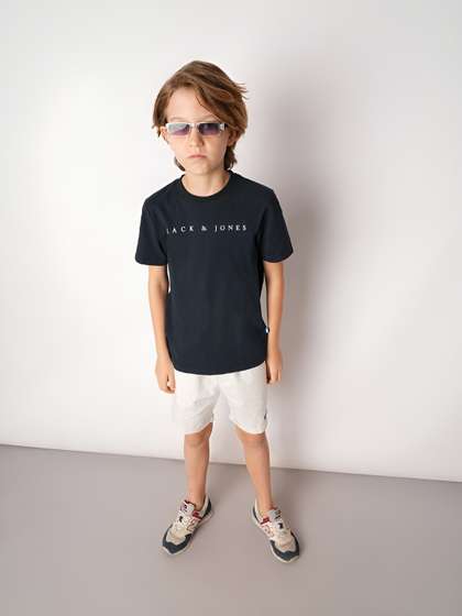 Jack & Jones Junior Boys Typography Printed Slim Fit T-shirt