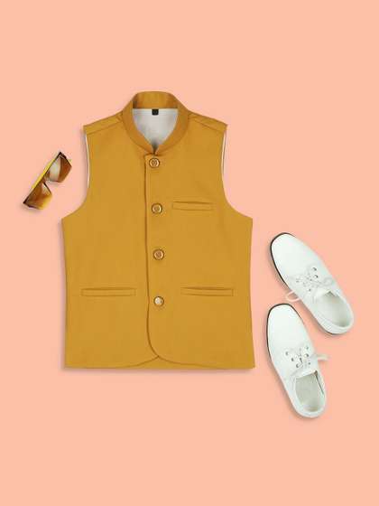 YK Boys Sleeveless Nehru Jacket