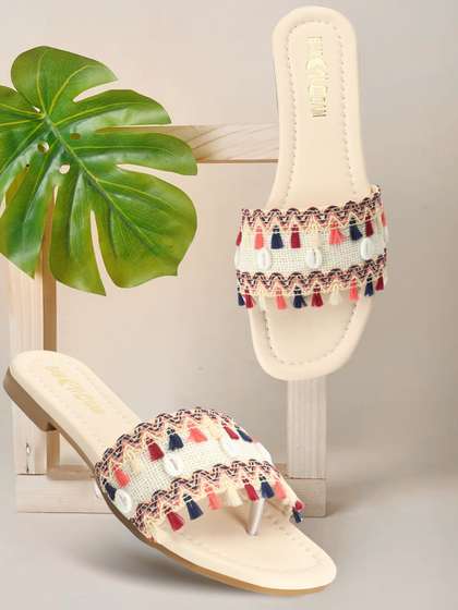 bam bam Women Woven
                        Design Open Toe Flats
