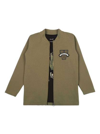 CAVIO Boys Lightweight
                    Open Front Jacket with T-shirt
