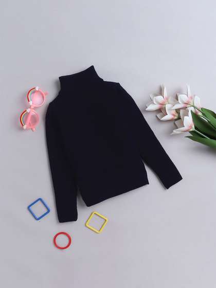 Yellow Apple Girls
                    Turtle Neck Long Sleeves Woollen Pullover
