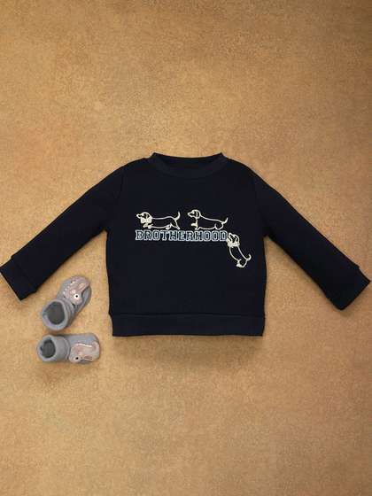 One Friday Boys
                      Typography Printed Round Neck Cotton Pullover
                      Ribbed Sweatshirt