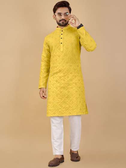LADY BERRY Embroidered Cotton Kurta
