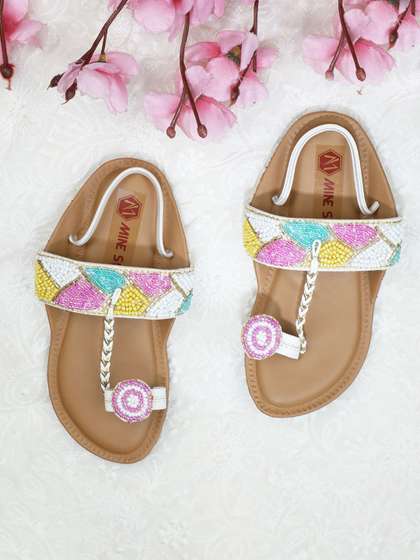 Minesole Girls Woven
                        Design Slip-On Flats