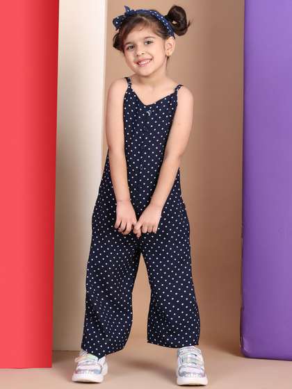 Baawri Girls Printed
                      Shoulder Straps Basic Jumpsuit