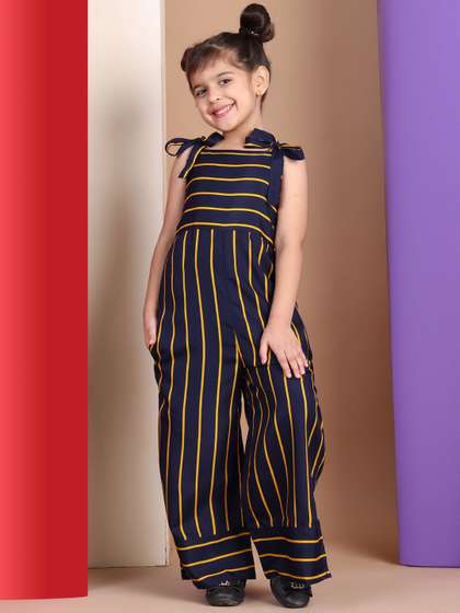 Baawri Girls Shoulder
                    Straps Basic Jumpsuit
