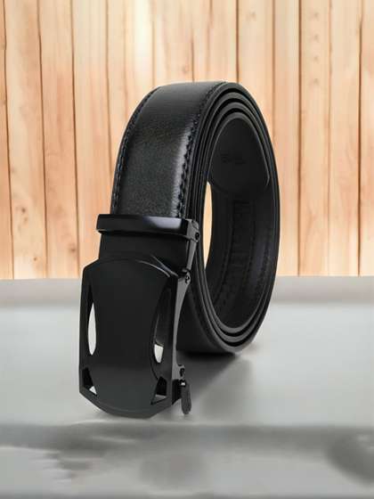 The Roadster Lifestyle
                    Men Co Leather Black Formal Belts