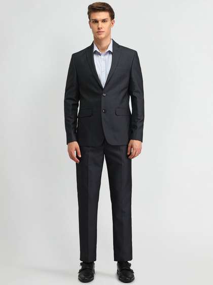 Arrow Men Self
                        Design Single-Breasted Two-Piece Suit