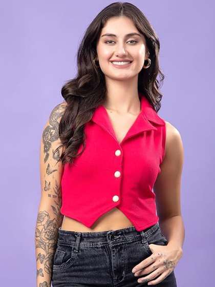 Popwings V Neck
                        Sleeveless Waistcoat
