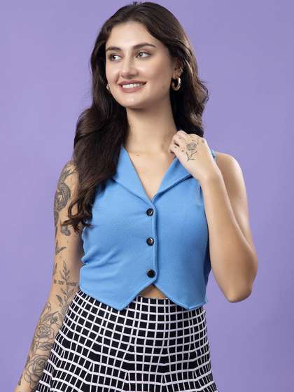 Popwings V Neck
                        Sleeveless Waistcoat