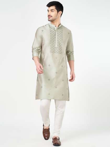 indus route by Pantaloons Embroidered Straight Kurta