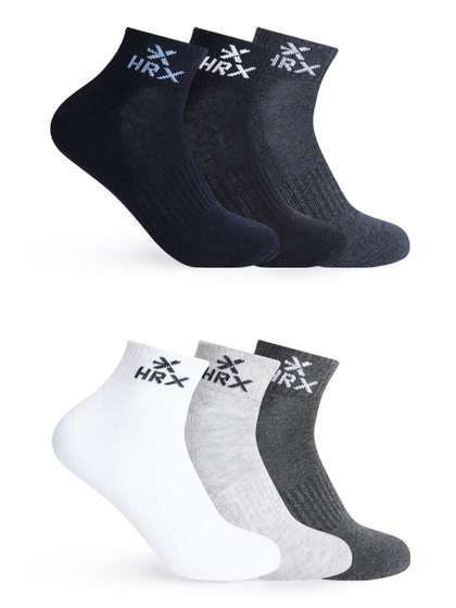 HRX by Hrithik Roshan
                      Men Pack Of 6 Ankle-Length Cotton Socks