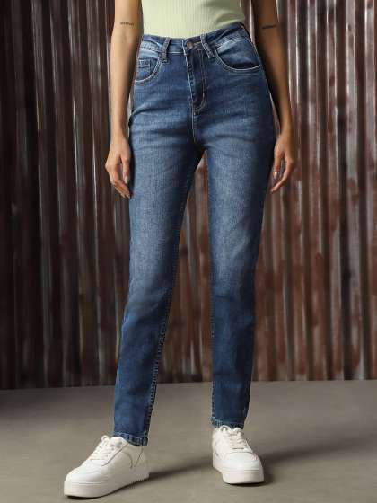 High Star Women Comfort Skinny Fit High-Rise Heavy Fade Stretchable Jeans