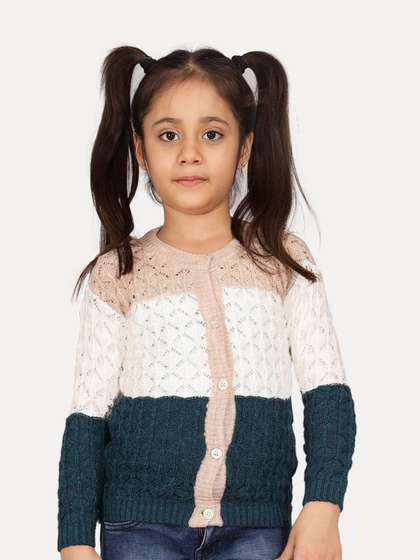 JoE Hazel Girls
                    Colourblocked Winter Cardigan