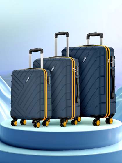 Safari Set Of 3 Accent 8 wheel Hard Cabin Medium & Large Trolleys