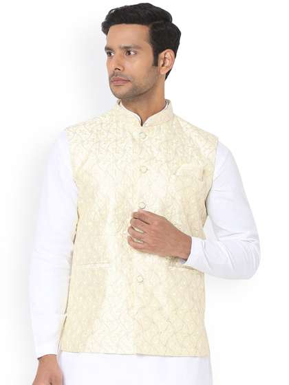 SALWAR STUDIO Men Embellished Nehru Jackets