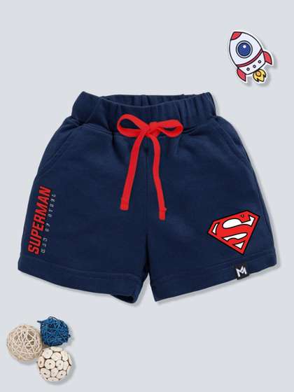 YK X Minute Mirth Boys
                    Pure Cotton Superman Printed Shorts