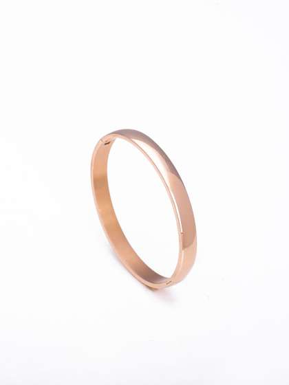 SWASHAA Men Ethan
                    Stainless Steel Rose Gold-Plated Kada Bracelet