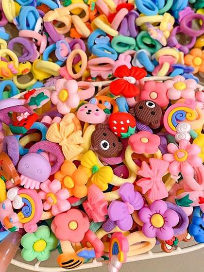 LYTIX Girls Set Of 10
                    Baby Hair Ties - Assorted