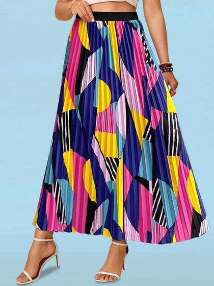 Raiyani Enterprise Printed Flared Maxi Skirts