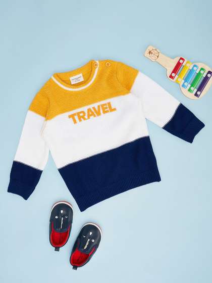 Pantaloons Baby Boys
                    Colourblocked Round Neck Pullover