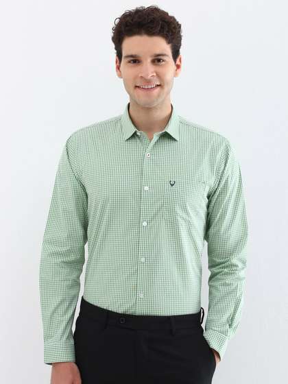 Allen Solly Men
                          Spread Collar Micro Checked Cotton Slim Fit
                          Formal Shirt
